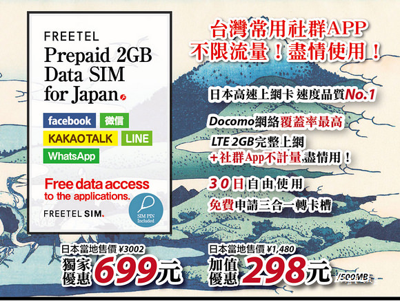 日本4g上網 Studio A X Freetel 30天上網卡 Fb Line不計流量 日本北海道 東北 關西京阪實測分享 上網速度快 樂活的大方 旅行玩樂學