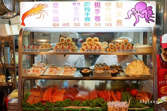 台北夜市美食 今日壽司店 通化街 臨江街 夜市 Cp值高的壽司店 樂活的大方 旅行玩樂學