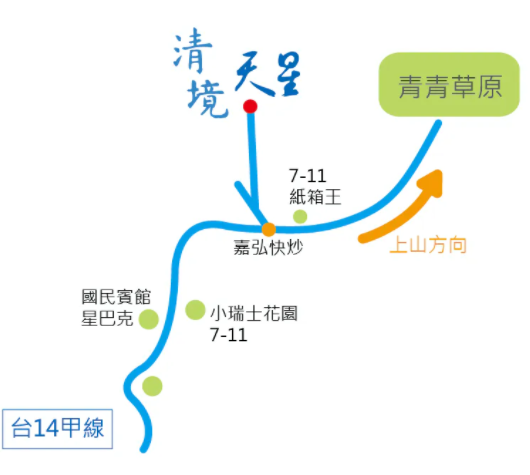 清境天星渡假山莊 位置地圖